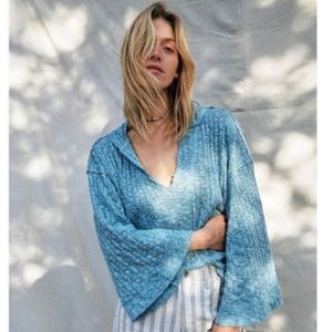 Free People Baja Blue Sweater/hoodie